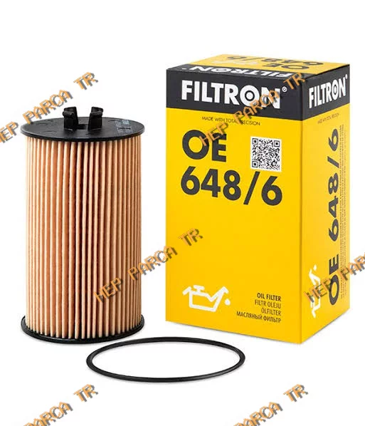 FILTRON OE648-6 l Opel Astra J, Astra H, Corsa D/E, Mokka, Cruze, Trax 1.4 Turbo / 1.6 Benzinli Yağ Filtresi